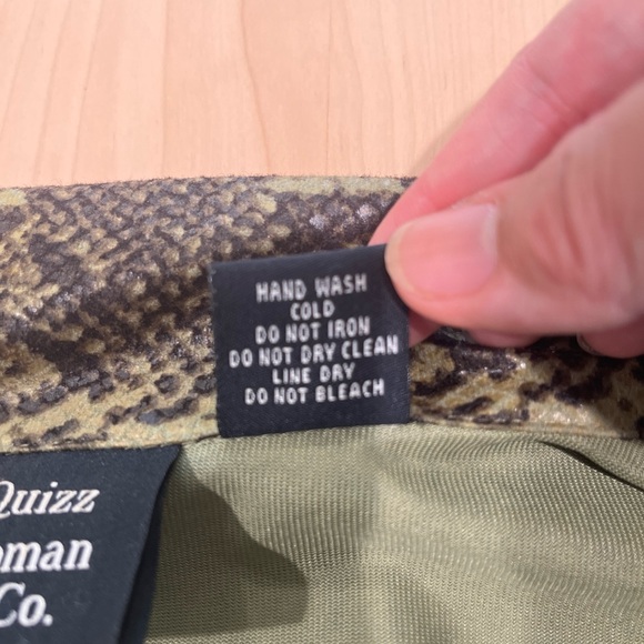 Quizz Woman & Co. plus Large jacket  Women’s Snake Pants Green Color - Picture 4 of 12